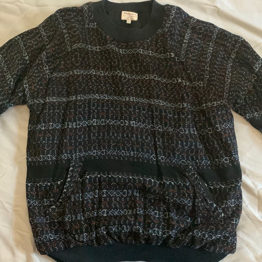 RhoDesigns Eclectic multicolored geometric sweater